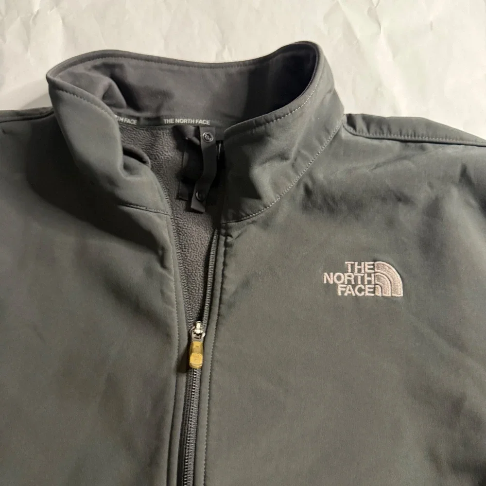 The North Face Apex Softshell Jacket Mens Full‎ Zip Gray Windbreaker Outerwear L